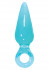 Голубая анальная пробка с кольцом Pleasures Plug Mini - 9 см., NS Novelties