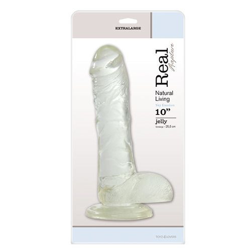 Прозрачный фаллоимитатор JELLY DILDO REAL RAPTURE CLEAR 10 - 25,5 см., Toyz4lovers