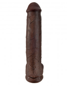 Коричневый фаллоимитатор-гигант 15" Cock with Balls - 40,6 см., Pipedream