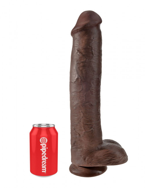 Коричневый фаллоимитатор-гигант 15" Cock with Balls - 40,6 см., Pipedream