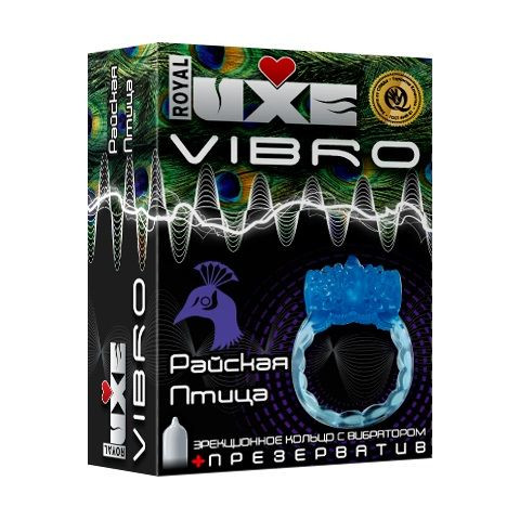 Эрекционное виброкольцо Luxe VIBRO "Райская птица", Luxe Эрекционное виброкольцо Luxe VIBRO "Райская птица", Luxe
