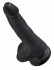 Черный фаллоимитатор с мошонкой и присоской 6" Cock with Balls - 17,8 см. Черный фаллоимитатор с мошонкой и присоской 6" Cock with Balls - 17,8 см.