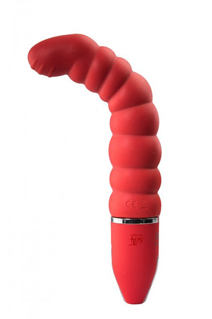 Красный гнущийся анальный вибратор PURRFECT SILICONE DELUXE 5.5INCH - 14 см., Dream Toys Красный гнущийся анальный вибратор PURRFECT SILICONE DELUXE 5.5INCH - 14 см., Dream Toys