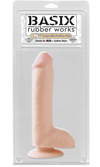 Телесный фаллоимитатор на присоске 8" Dong with Suction Cup - 21,6 см., Pipedream Телесный фаллоимитатор на присоске 8" Dong with Suction Cup - 21,6 см., Pipedream