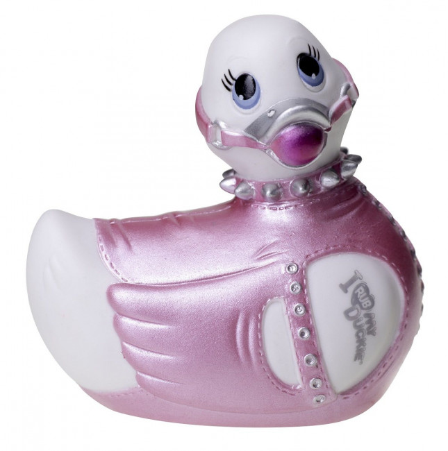 Бело-розовый вибратор-уточка I Rub My Duckie Bondage Travel Size, Big Teaze Toys