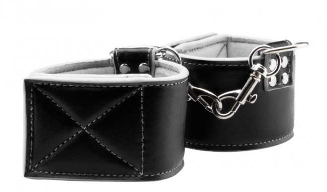 Чёрно-белые двусторонние наручники Reversible Wrist Cuffs, Shots Media BV Чёрно-белые двусторонние наручники Reversible Wrist Cuffs, Shots Media BV