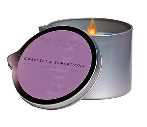 Массажная свеча Taboo Caresses & Sensations с ароматом ананаса и манго - 165 гр., RUF