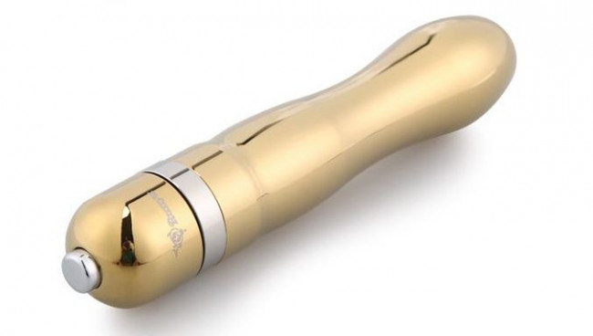 Классический золотистый вибратор Notabu - 12 см., Bior toys Классический золотистый вибратор Notabu - 12 см., Bior toys