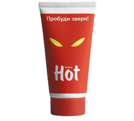 Возбуждающая гель-смазка HOT с женьшенем - 50 мл., Eroticon
