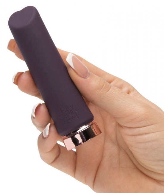 Фиолетовый мини-вибромассажёр Crazy For You Rechargeable Bullet Vibrator, Fifty Shades of Grey