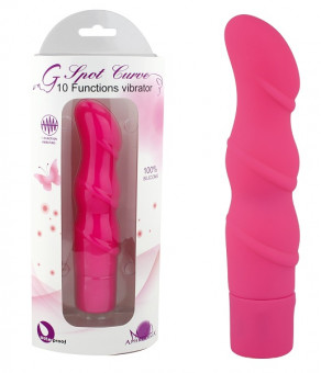 Розовый рельефный вибратор G Spot Curve, Howells