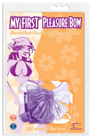 Вибростимулятор клитора My First Pleasure Bow в виде бантика на ремешках, Topco Sales