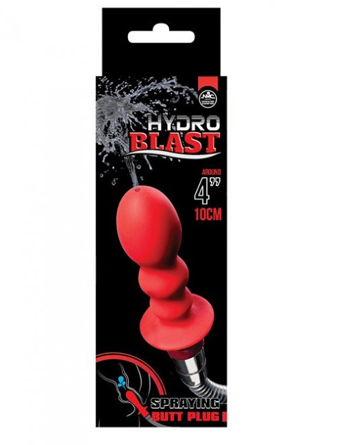 Красная фигурная насадка для душа HYDROBLAST 4INCH BUTTPLUG SHAPE DOUCHE, NMC