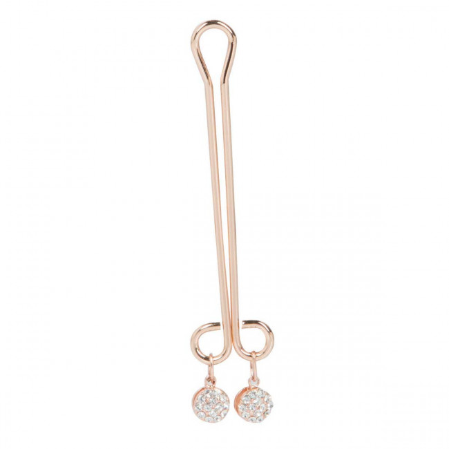 Золотистый зажим с кристаллом для половых губ Entice Crystal Intimate Clip, California Exotic Novelties Золотистый зажим с кристаллом для половых губ Entice Crystal Intimate Clip, California Exotic Novelties