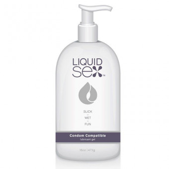 Лубрикант для использования поверх презерватива Liquid Sex Condom Compatible Lubricant Gel - 473 мл., Topco Sales