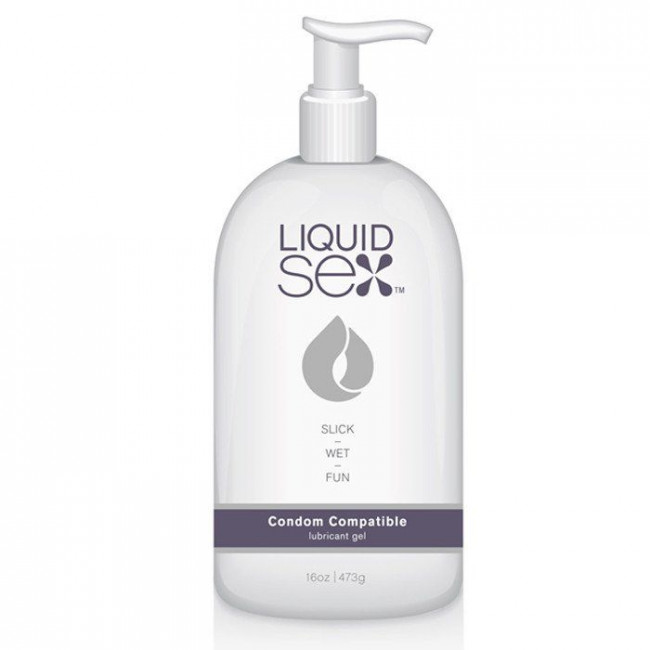 Лубрикант для использования поверх презерватива Liquid Sex Condom Compatible Lubricant Gel - 473 мл., Topco Sales