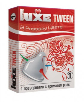 Презерватив Luxe Tween "В розовом цвете" с ароматом розы - 1 шт., Luxe