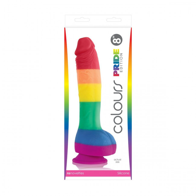 Радужный фаллоимитатор Pride Edition 8 Dildo - 25,4 см., NS Novelties Радужный фаллоимитатор Pride Edition 8 Dildo - 25,4 см., NS Novelties