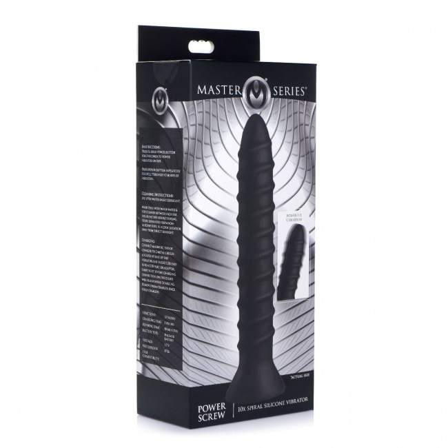 Черный спиралевидный вибромассажер Power Screw 10X Spiral Silicone Vibrator - 20,3 см. Черный спиралевидный вибромассажер Power Screw 10X Spiral Silicone Vibrator - 20,3 см.