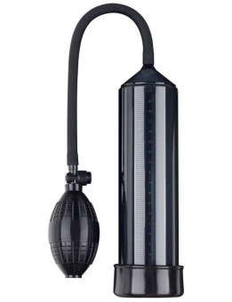 Чёрная вакуумная помпа Eroticon PUMP X1 с грушей, Eroticon