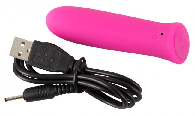 Розовый мини-вибромассажер Rechargeable Power - 8,5 см., Orion