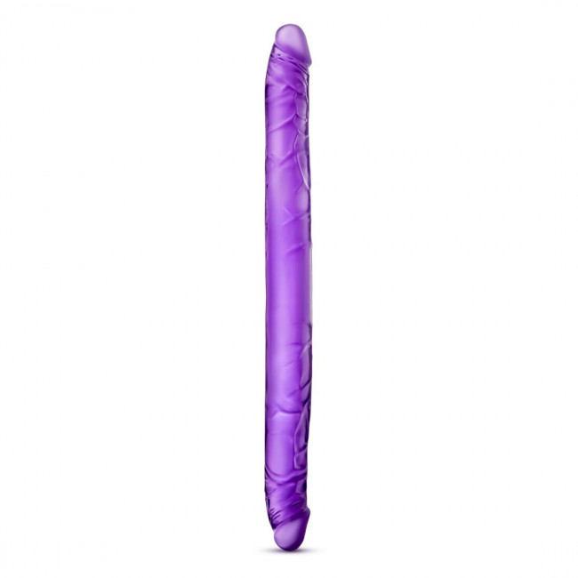 Фиолетовый двусторонний фаллоимитатор B Yours 16" Double Dildo - 40,6 см., Blush Novelties