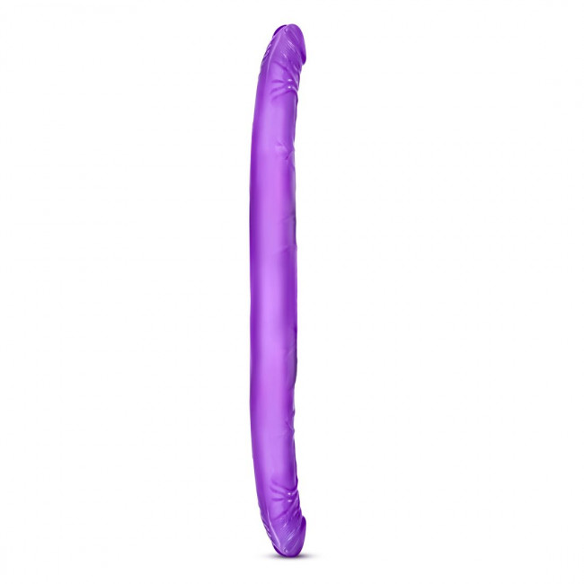Фиолетовый двусторонний фаллоимитатор B Yours 16" Double Dildo - 40,6 см., Blush Novelties
