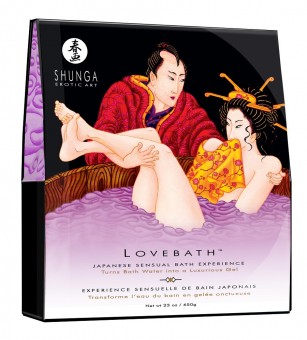 Соль для ванны Lovebath Sensual lotus, превращающая воду в гель - 650 гр., Shunga
