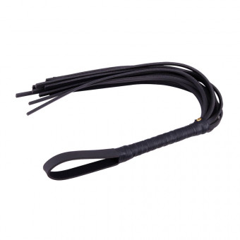 Чёрная кожаная плеть Pleasure Whip - 72 см., Chisa