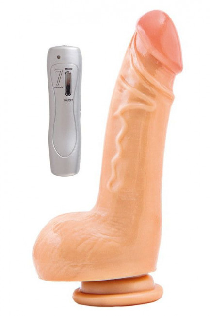 Вибратор RealStick #117 с 7 режимами вибрации - 19 см., ToyFa