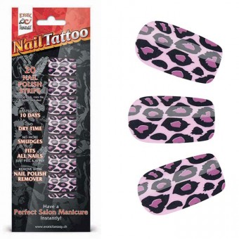 Набор лаковых полосок для ногтей Фиолетовый леопард Nail Foil, Erotic Fantasy