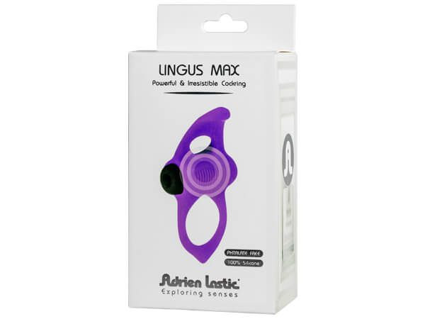 Фиолетовое эрекционное виброкольцо Lingus MAX , Adrien Lastic