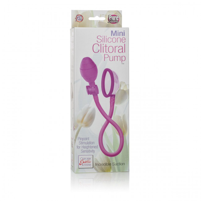 Розовая помпа для клитора Mini Silicone Clitoral Pump , California Exotic Novelties