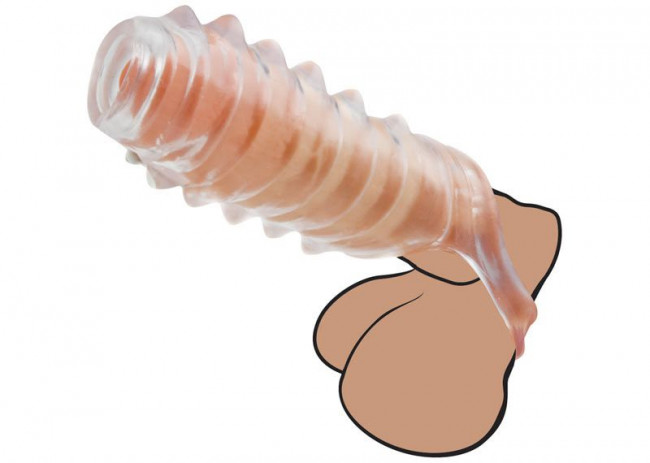 Открытая насадка на член Adam Male Toys The Tug CyberSkin Stroker, Topco Sales