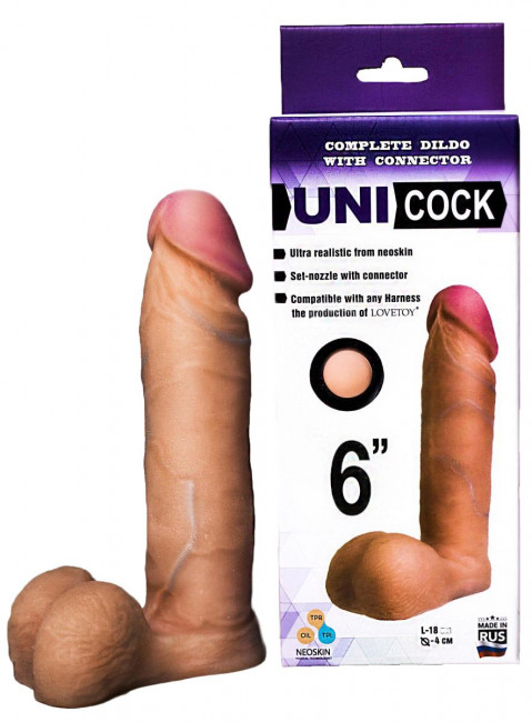 Насадка для страпона фаллической формы UNICOCK 6" - 18 см., LOVETOY (А-Полимер) Насадка для страпона фаллической формы UNICOCK 6" - 18 см., LOVETOY (А-Полимер)