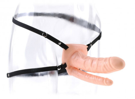 Полый страпон с двумя стволами 6" Double Penetrator Hollow Strap-On - 15 см., Pipedream