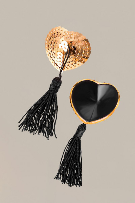 Золотистые пэстис Hearts With Tassels в форме сердец с кисточками, WANAME Золотистые пэстис Hearts With Tassels в форме сердец с кисточками, WANAME