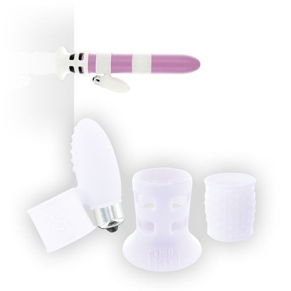 Набор белых насадок на вибратор Vibrator Upgrade Kit, VIBOKIT Набор белых насадок на вибратор Vibrator Upgrade Kit, VIBOKIT