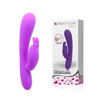 Вибромассажер Hobart с функцией поглаживания для стимуляции G-spot - 19,5 см., Baile