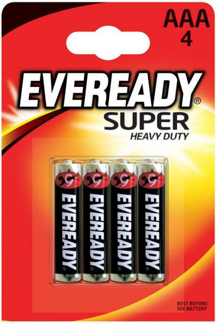 Батарейки EVEREADY SUPER R03 типа AAA - 4 шт., Energizer Батарейки EVEREADY SUPER R03 типа AAA - 4 шт., Energizer