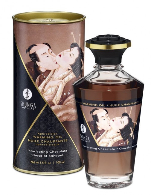 Массажное интимное масло с ароматом шоколада - 100 мл., Shunga