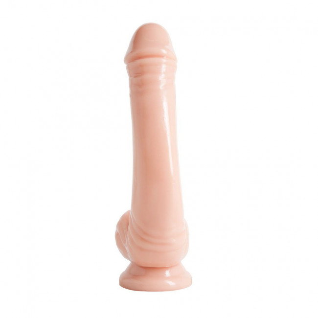 Изогнутый фаллоимитатор на присоске телесного цвета - 23,5 см., Topco Sales Изогнутый фаллоимитатор на присоске телесного цвета - 23,5 см., Topco Sales
