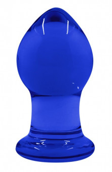 Малая синяя стеклянная анальная пробка CRYSTAL PLUG, NS Novelties