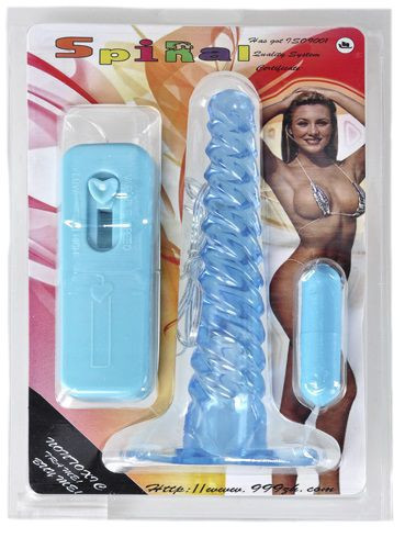 Спиралевидный анальный массажер с вибрацией - 16 см., Sextoy 2011