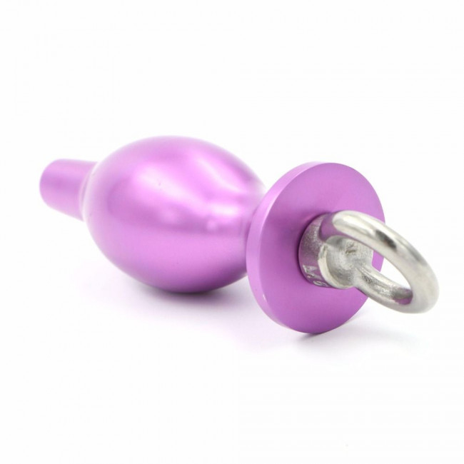 Сиреневая металлическая пробка с кольцом - 16 см., 4sexdreaM