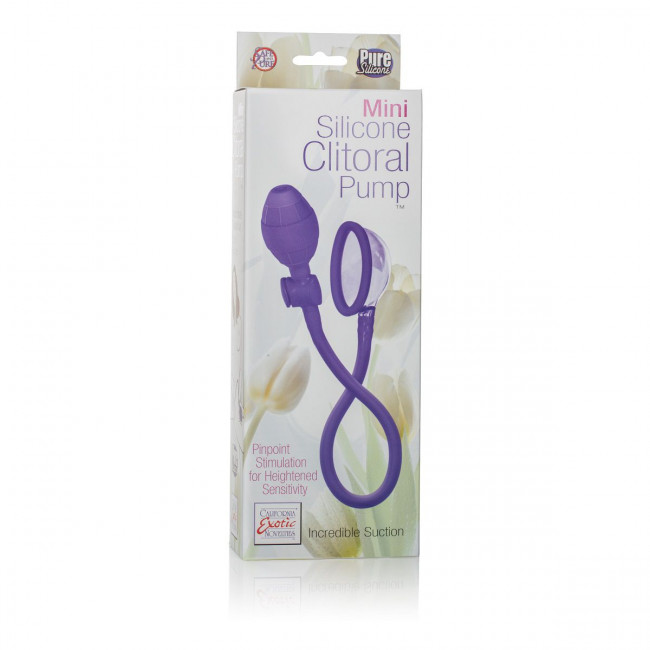 Фиолетовая помпа для клитора Mini Silicone Clitoral Pump , California Exotic Novelties