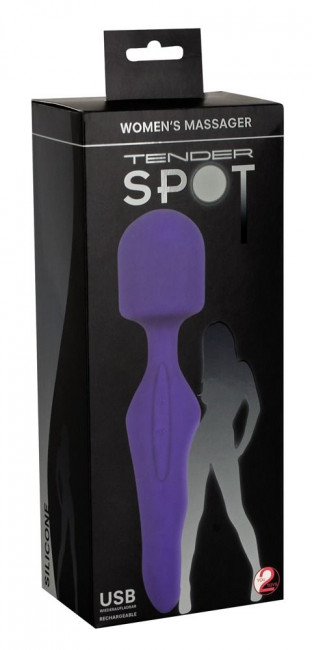 Фиолетовый перезаряжаемый массажер Tender Spot - 26 см., Orion