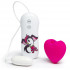 Розовый клиторальный вибростимулятор-сердечко SILICONE PINK HEART CLITORAL VIBRATOR, Tokidoki