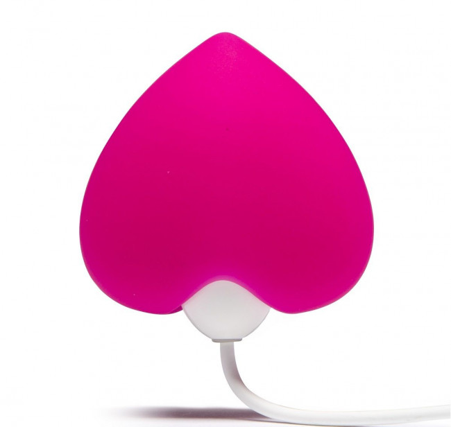 Розовый клиторальный вибростимулятор-сердечко SILICONE PINK HEART CLITORAL VIBRATOR, Tokidoki