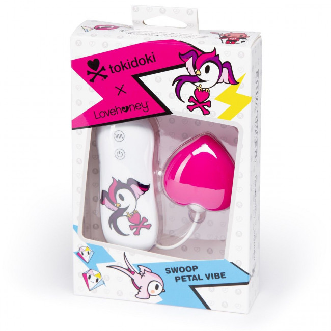 Розовый клиторальный вибростимулятор-сердечко SILICONE PINK HEART CLITORAL VIBRATOR, Tokidoki